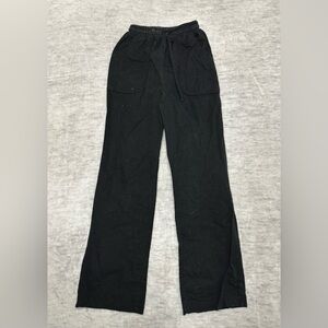 Black Y2K Wide-Leg Pants